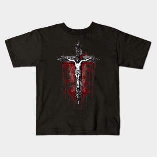 Crucifixion Wounds of Jesus Christ Kids T-Shirt